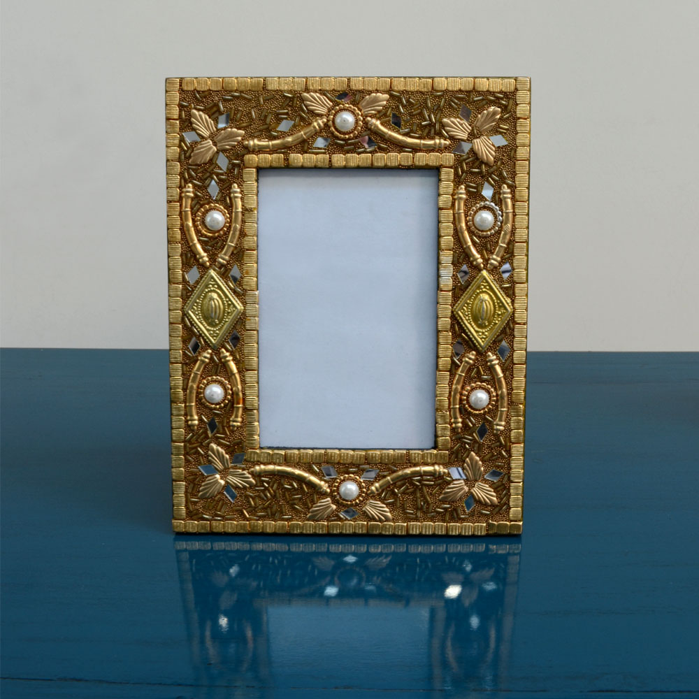 23   JEWELLED PHOTO FRAME GOLD, SMALL