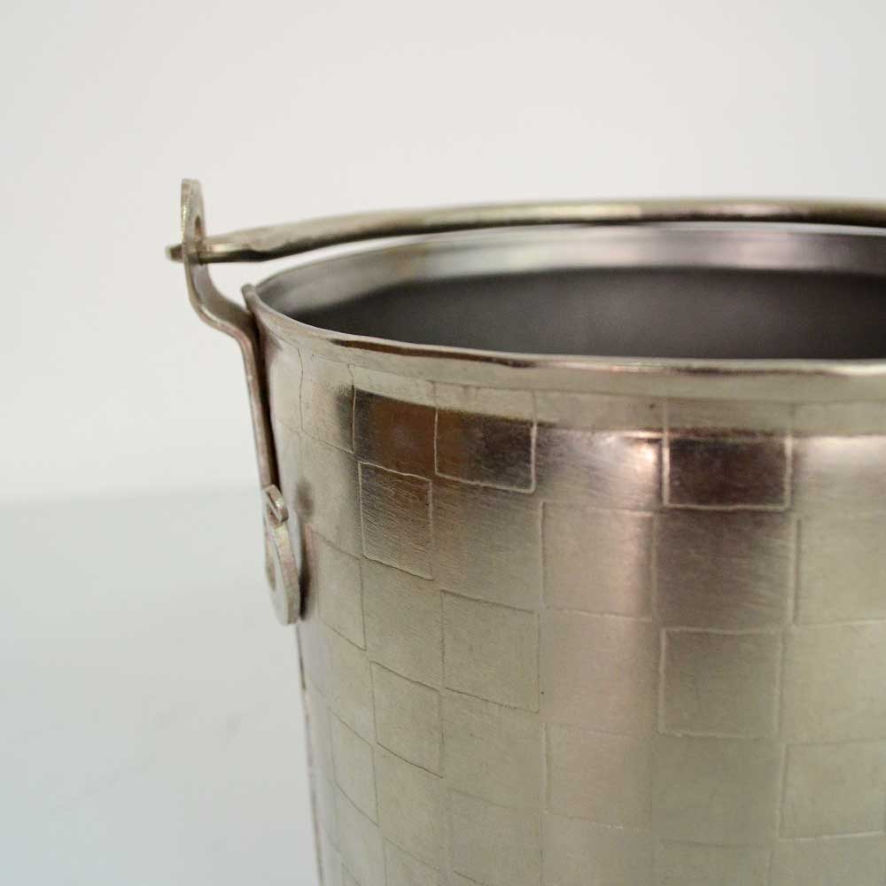 33   ETCHED PEWTER BUCKET, SMALL