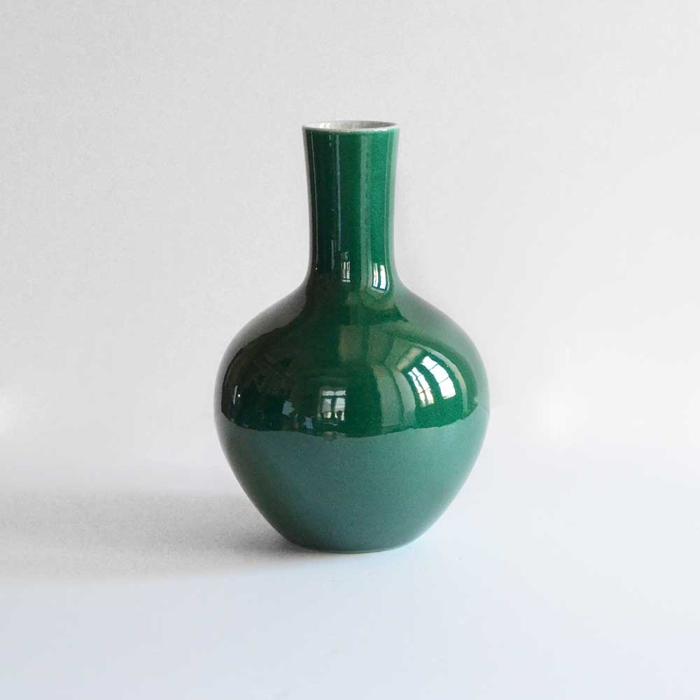 LONK NECK VASE, EMERALD