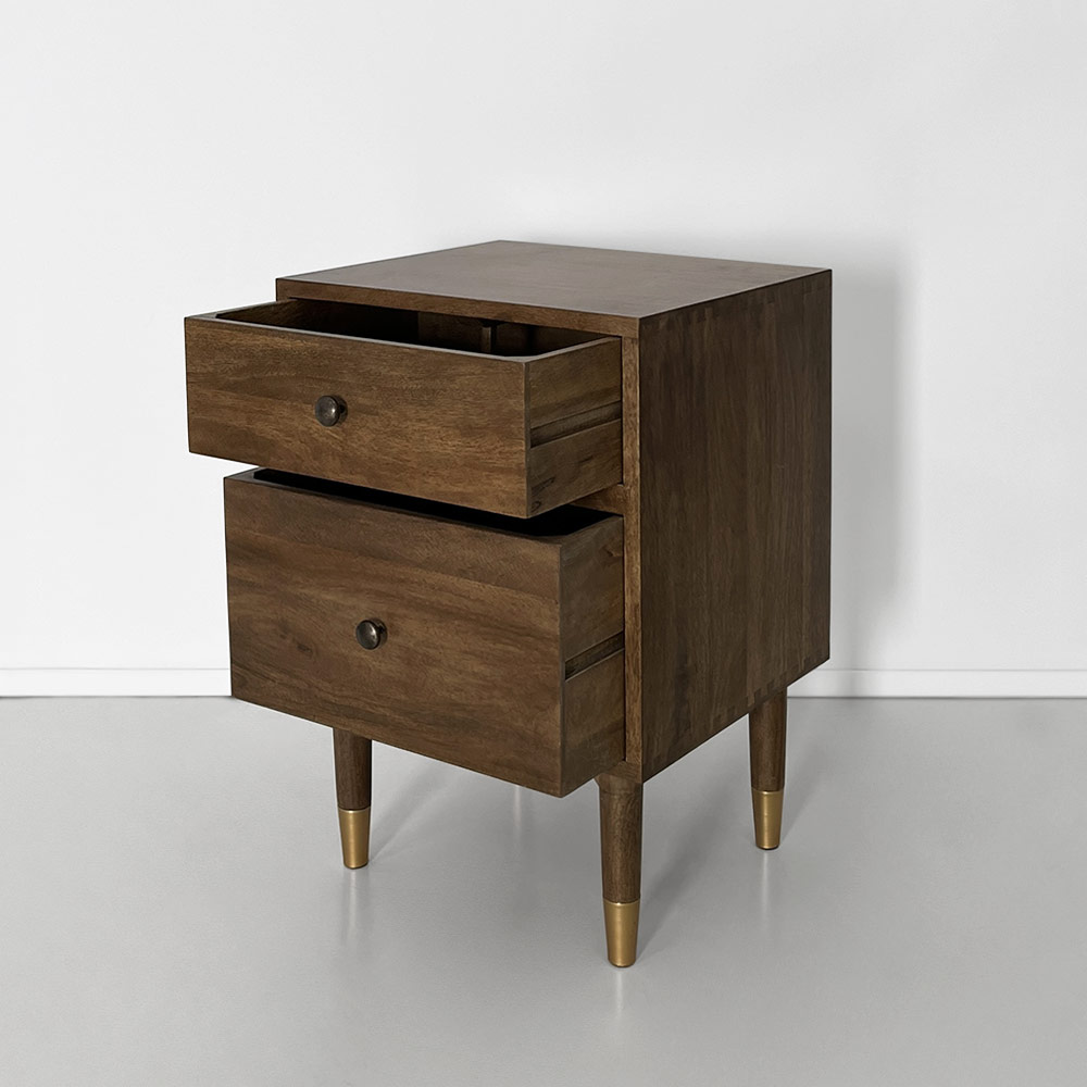    ERIKA BEDSIDE CHEST, WALNUT FINISH