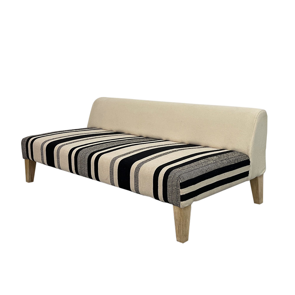    CROWN BENCH, BLACK/WHITE STRIPE