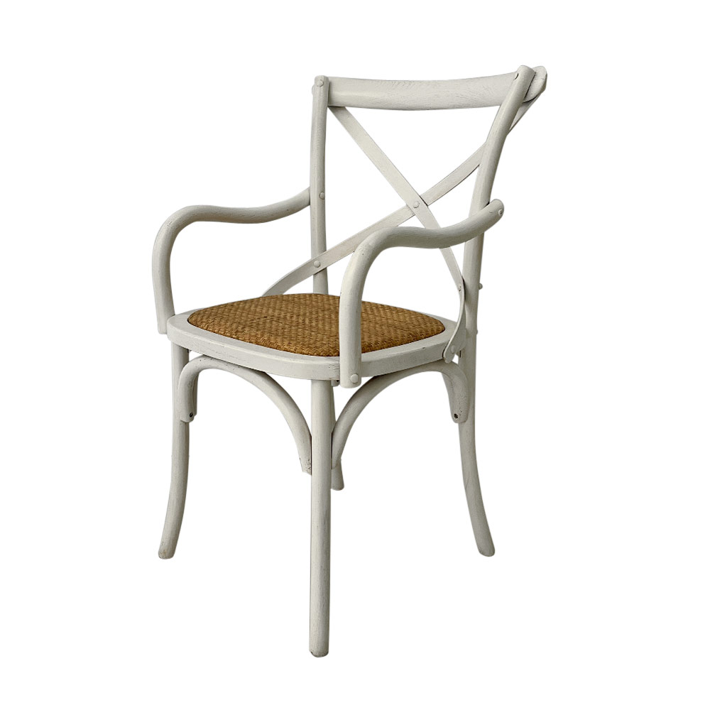    X BACK DINING CHAIR, WITH ARMS