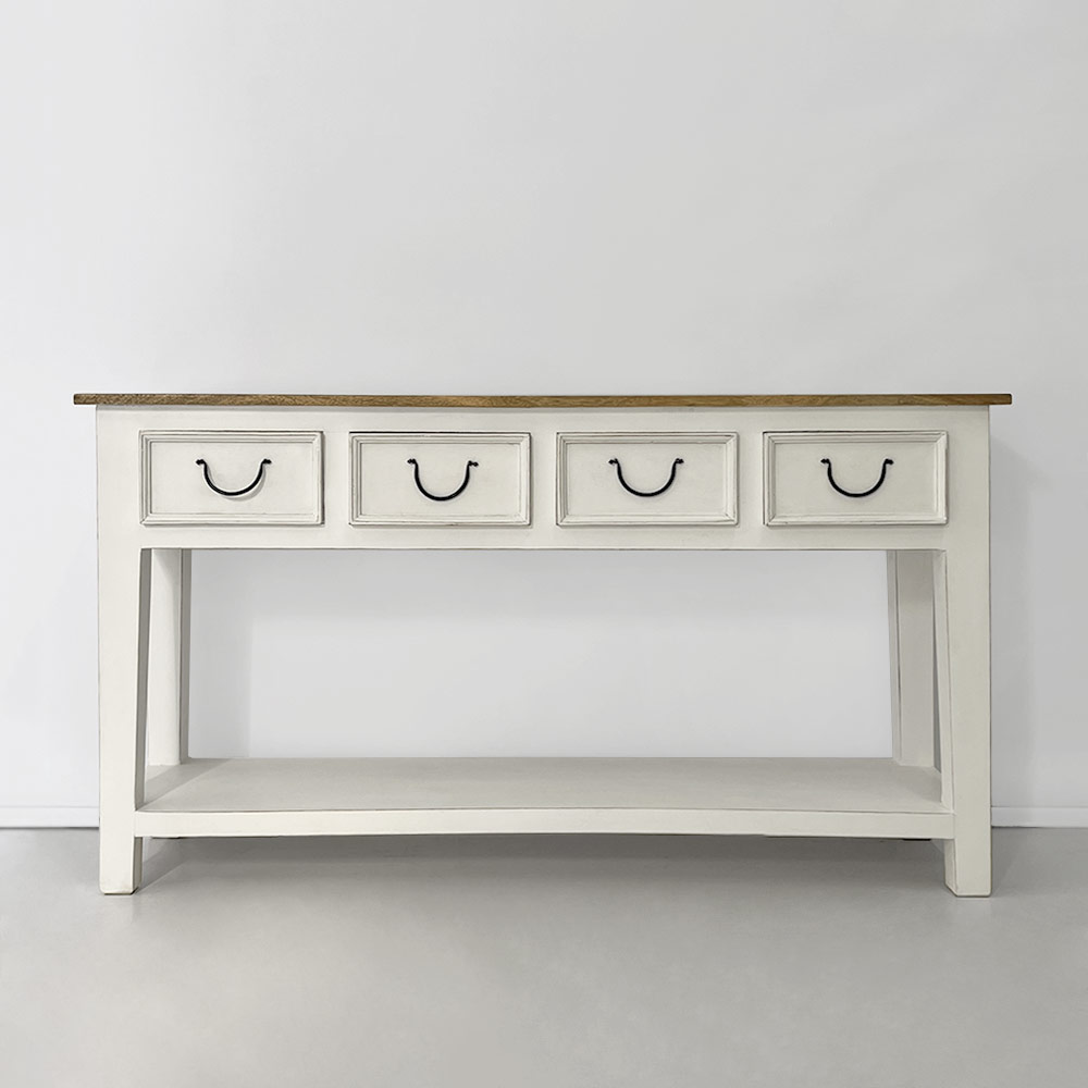    ASPRO 4 DRAWER CONSOLE, WHITE  