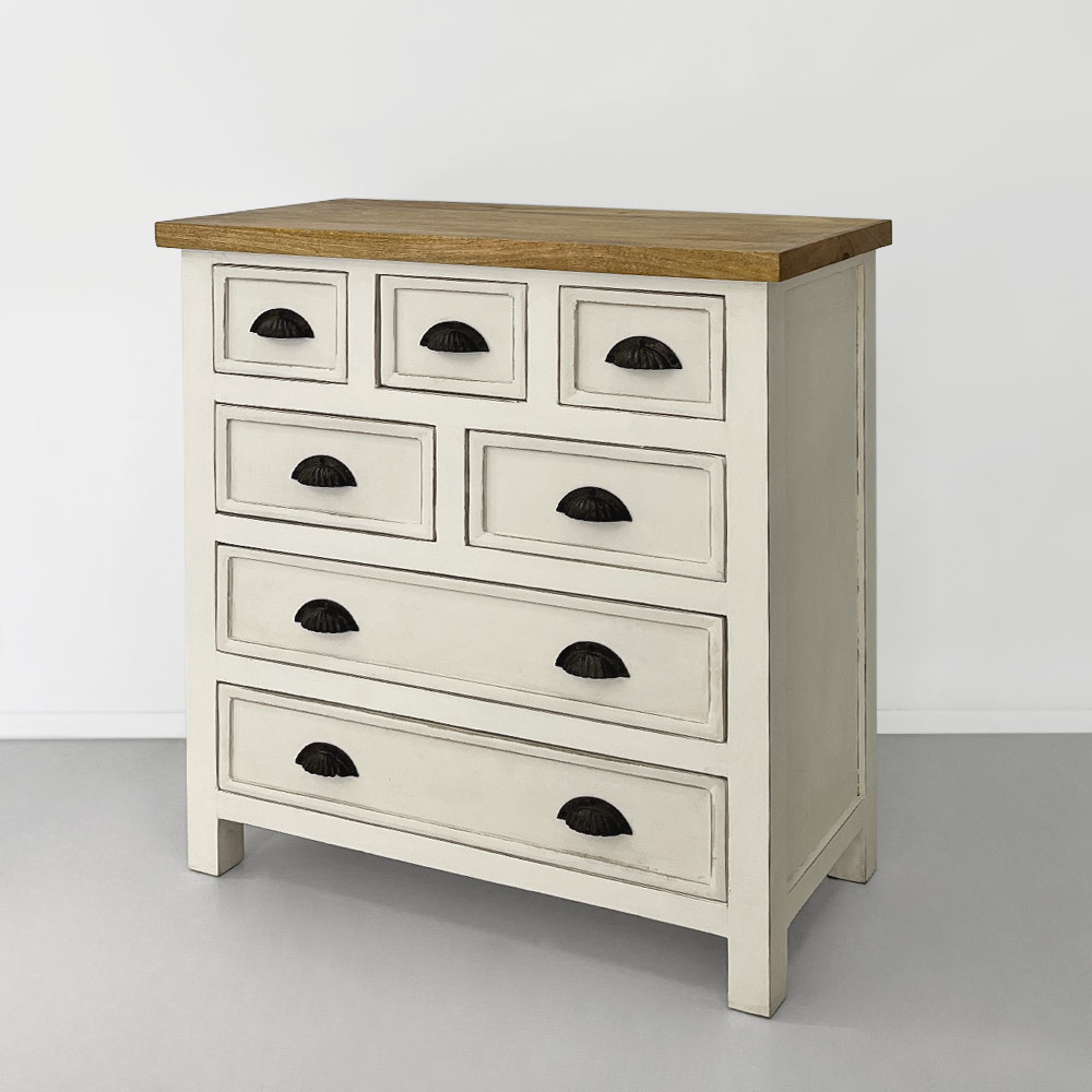    ASPRO 7 DRAWER CHEST, WHITE  