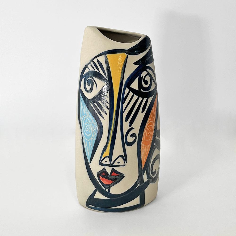    CUBIST VASE WITH LIPS