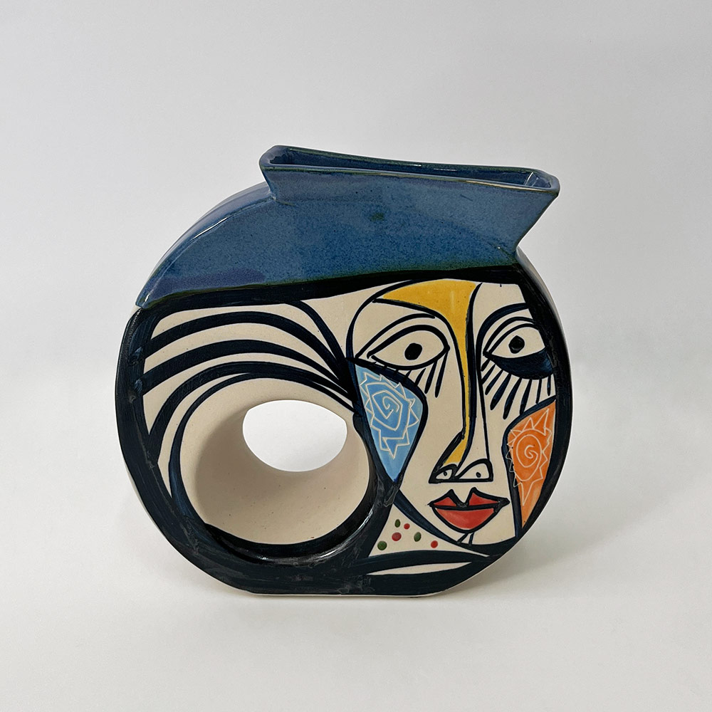    CUBIST ROUND VASE WITH HOLE 