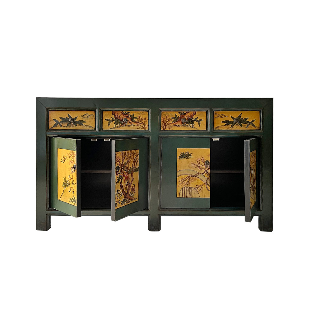    CHINA RURAL SIDEBOARD, DARK GREEN