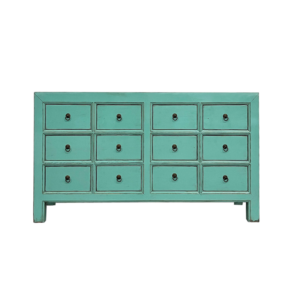    CHINA 12 DRAWER CHEST, MINT 