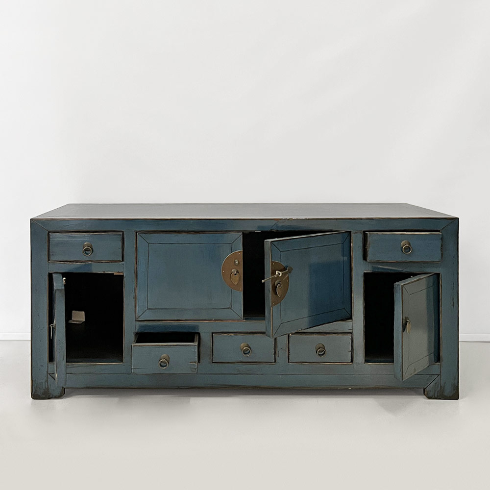    CHINA TV CONSOLE, DARK COBALT