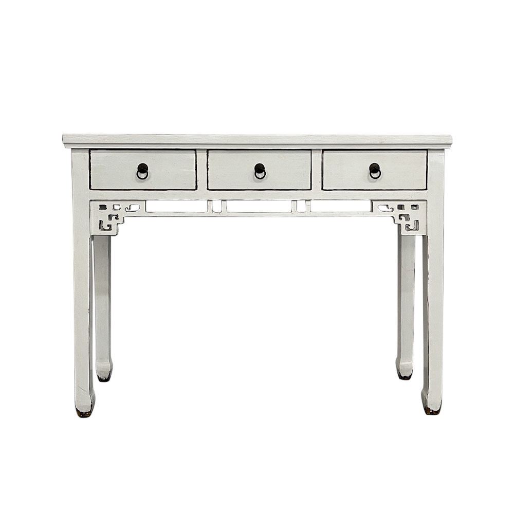    LAUREN CHINA CONSOLE, WHITE