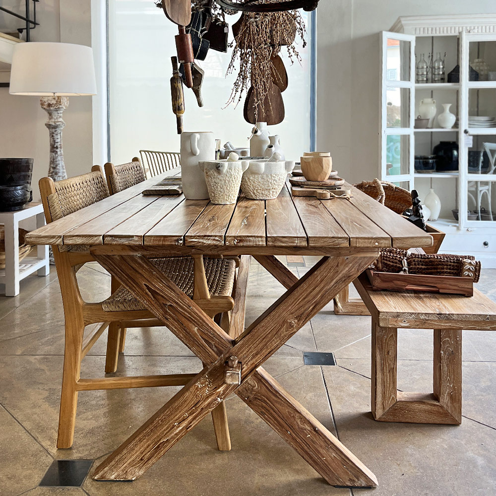 24   RECYCLED TEAK FARM TABLE