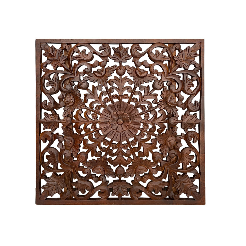    JALI CARVED PANEL, DARK FINISH