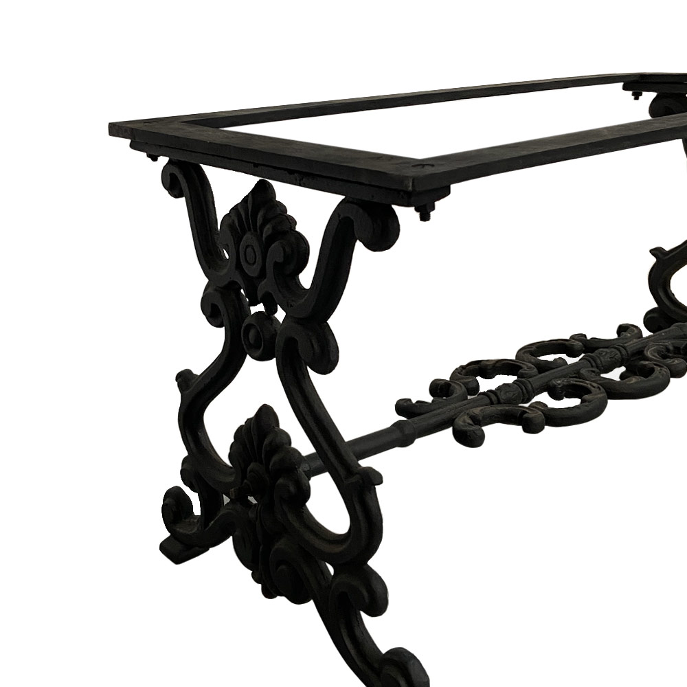     CAST IRON COFFEE TABLE, RECTANGULAR