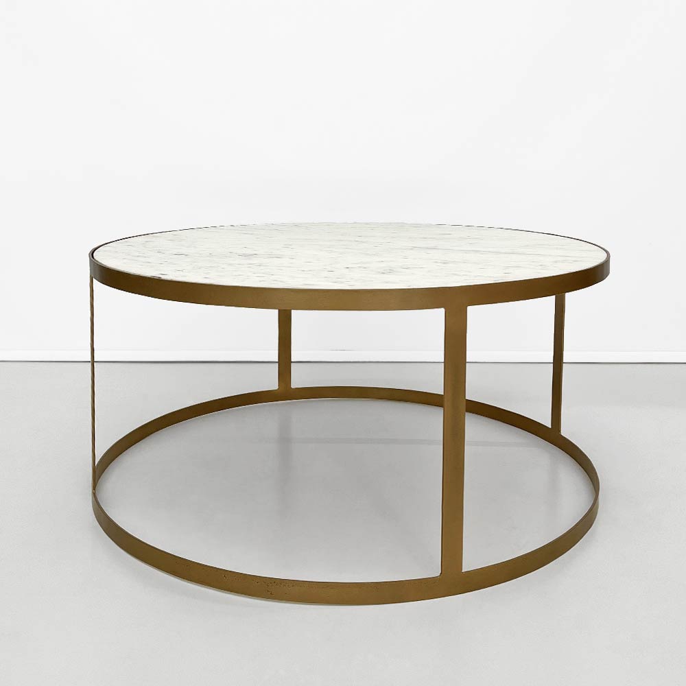    SPECTRE MARBLE TABLE, BRASS