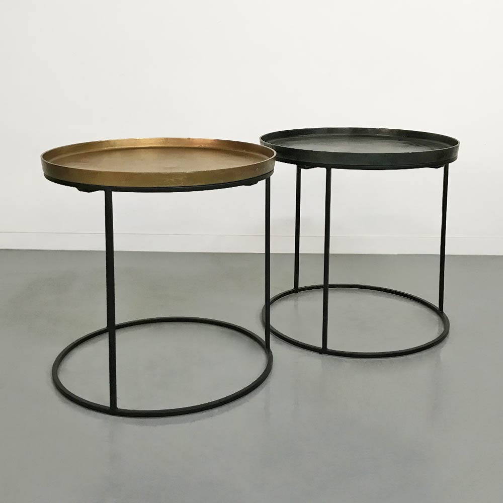    INDUSTRIAL SIDE TABLE, BLACK 