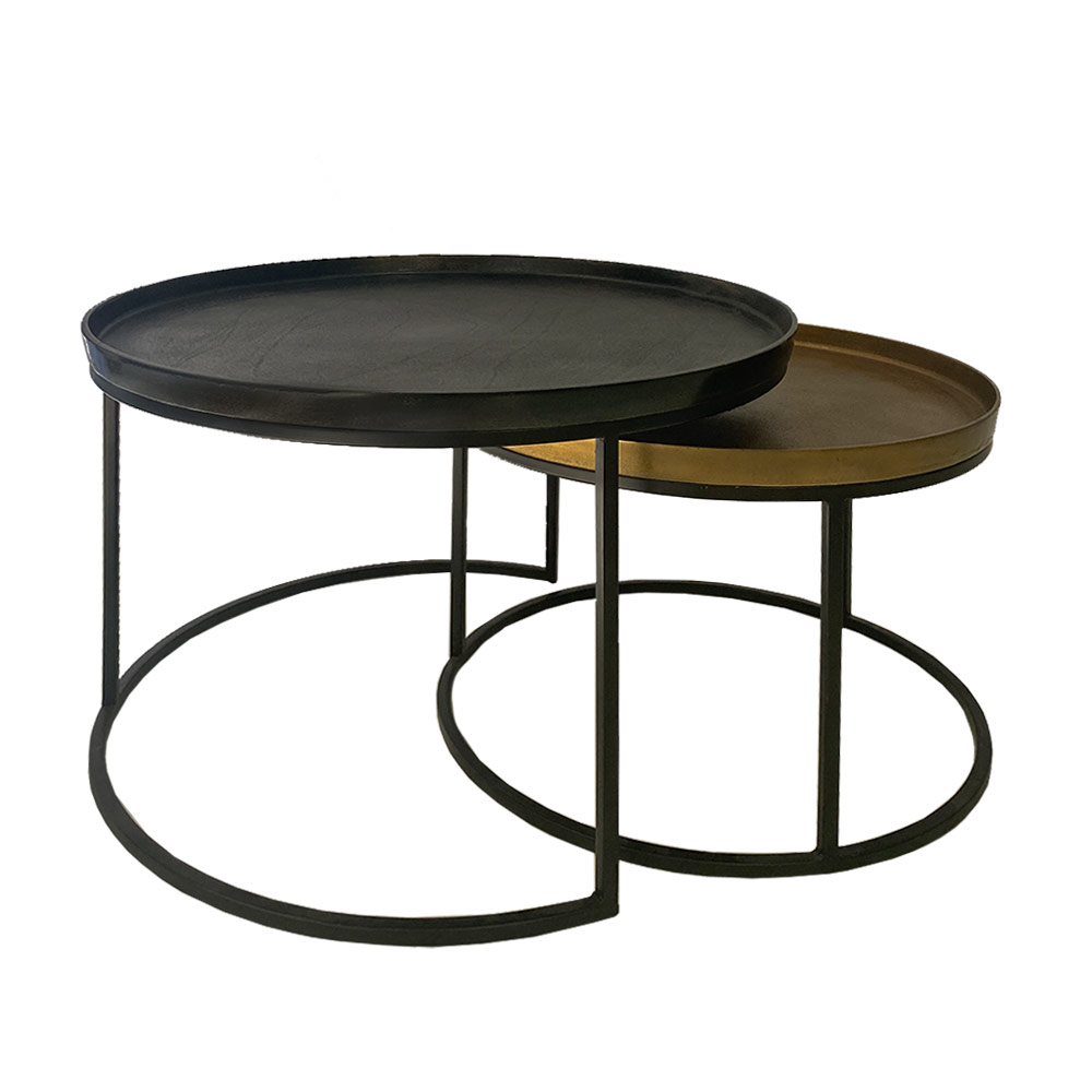    INDUSTRIAL TABLE SMALL, SET OF 2