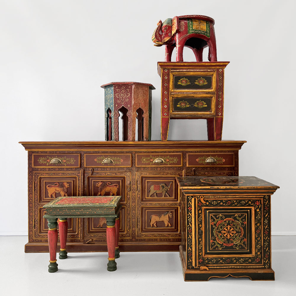    MUGHAL SIDEBOARD, RED