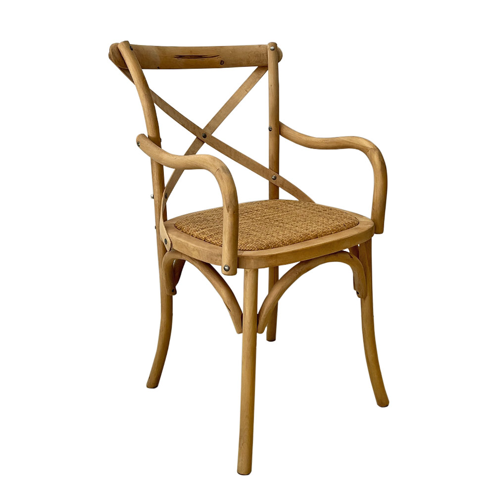    X BACK DINING CHAIR, WITH ARMS