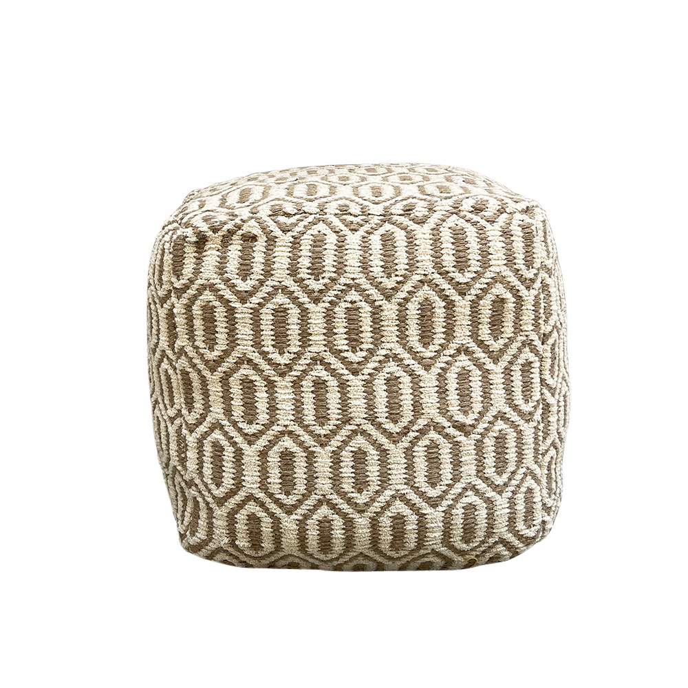    DIAMOND JUTE POUF