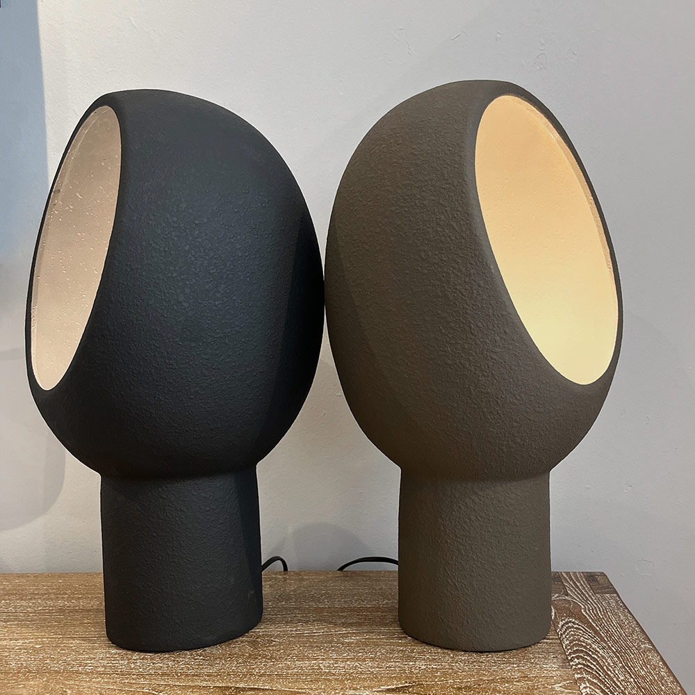    EGG LAMP, BROWN