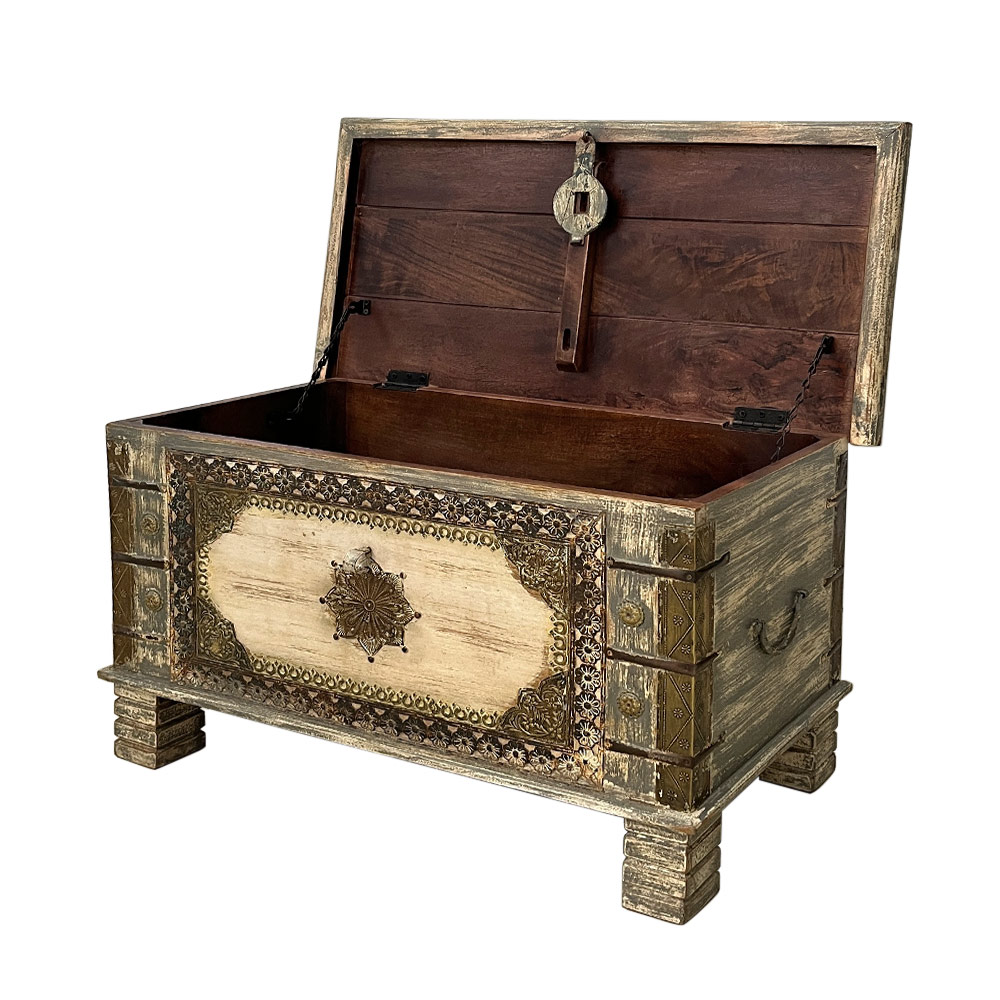    JAIPUR CHEST SMALL, GREY/WHITE