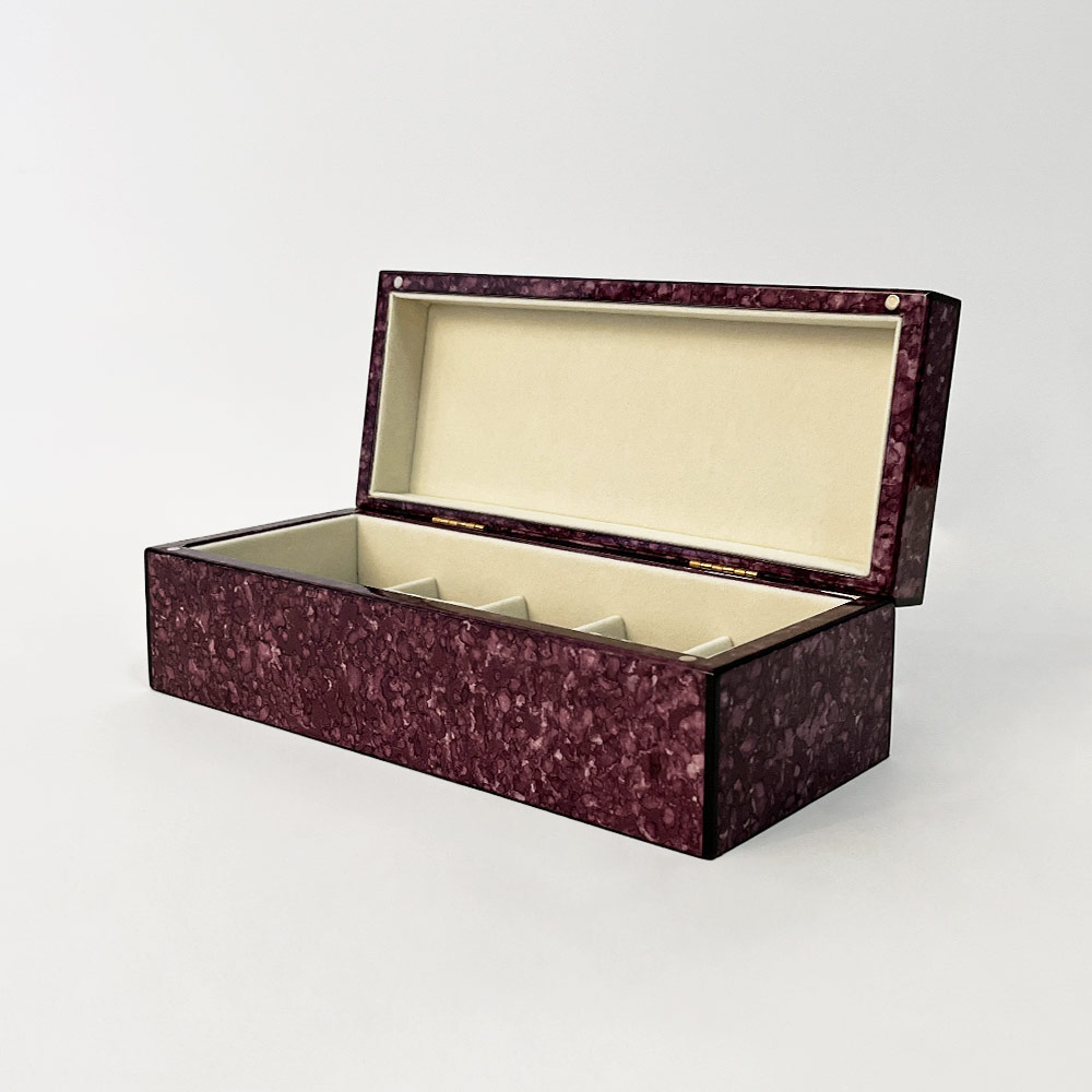    SOLA WATCH BOX, PURPLE BURL