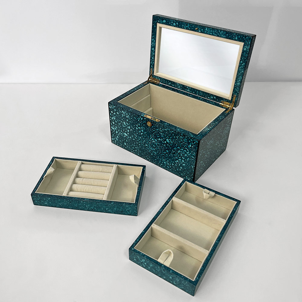    SOLA JEWELLERY BOX, BLUE BURL