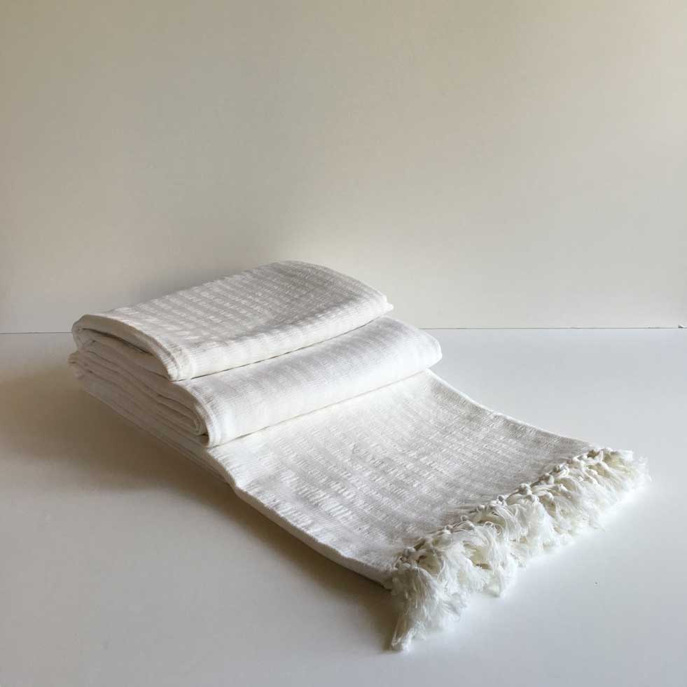 JHARNA BEDSPREAD / THROW WHITE