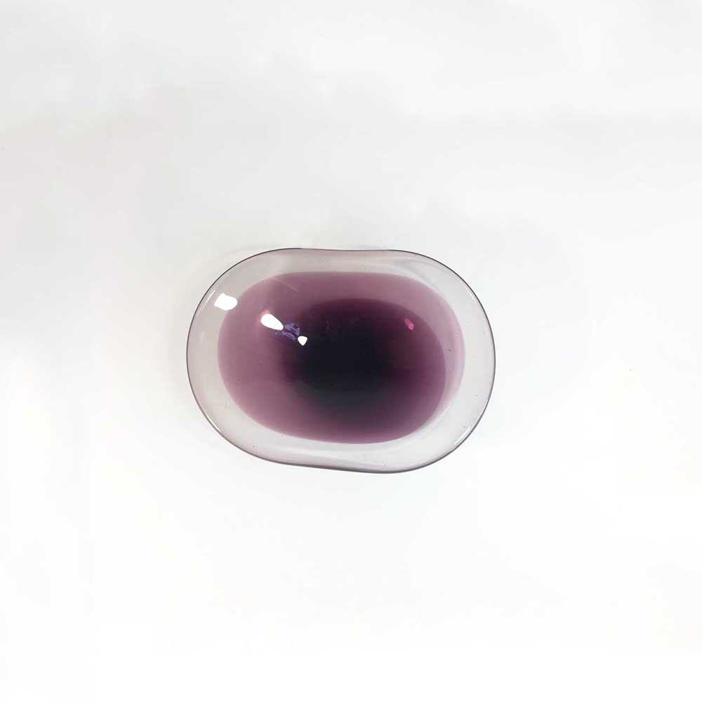 RECTANGULAR PURPLE GLASS DISH