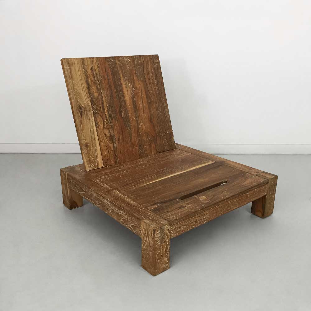 RECYCLED TEAK LOW CHAIR