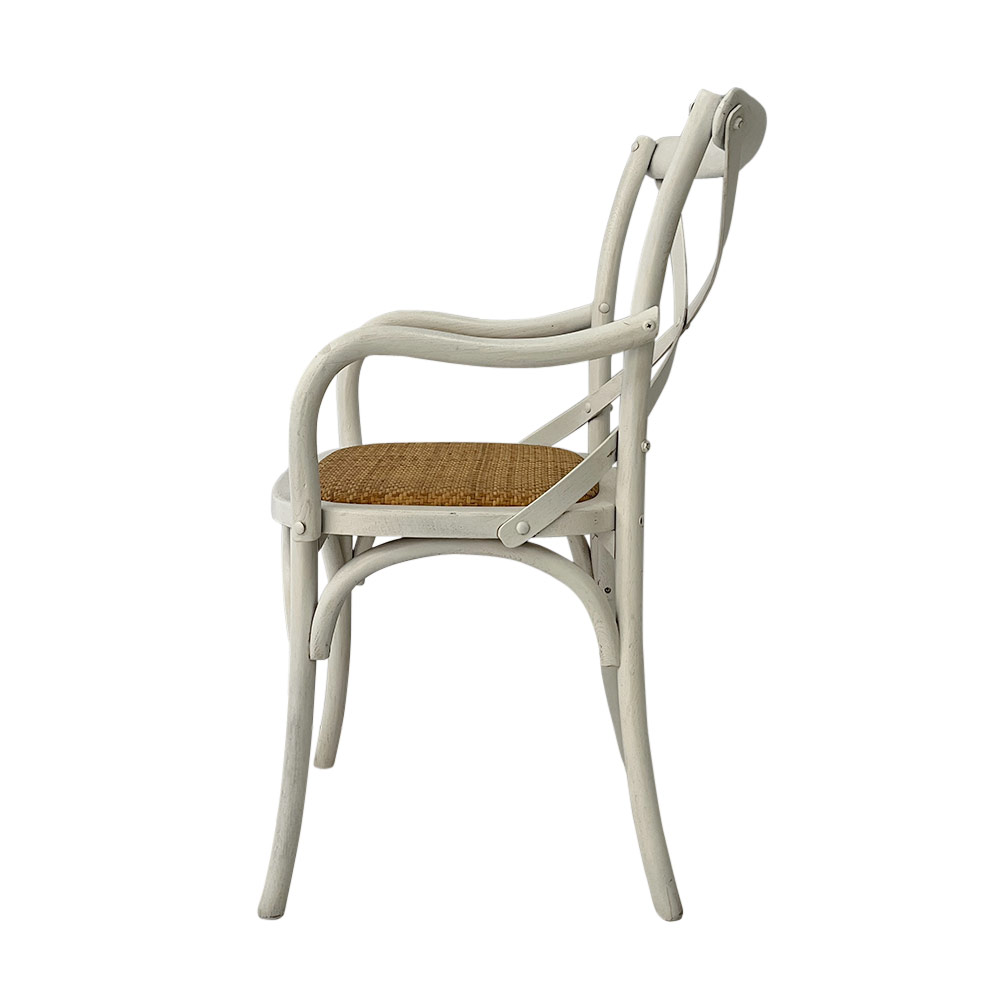 X BACK DINING CHAIR, WITH ARMS