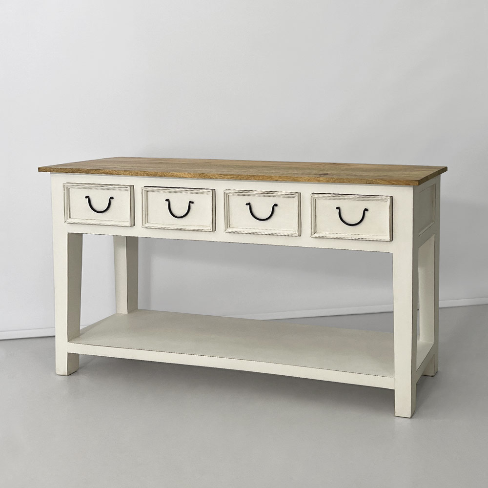 ASPRO 4 DRAWER CONSOLE, WHITE  