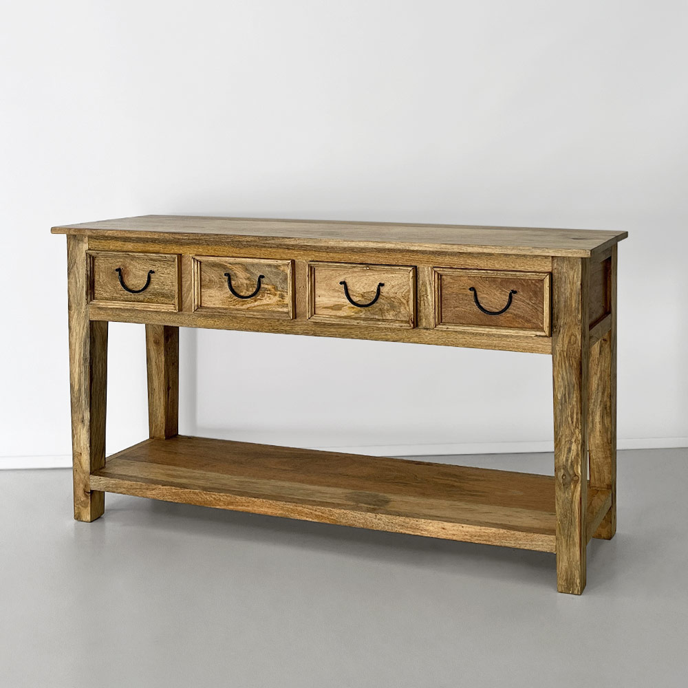 ASPRO 4 DRAWER CONSOLE, NATURAL   