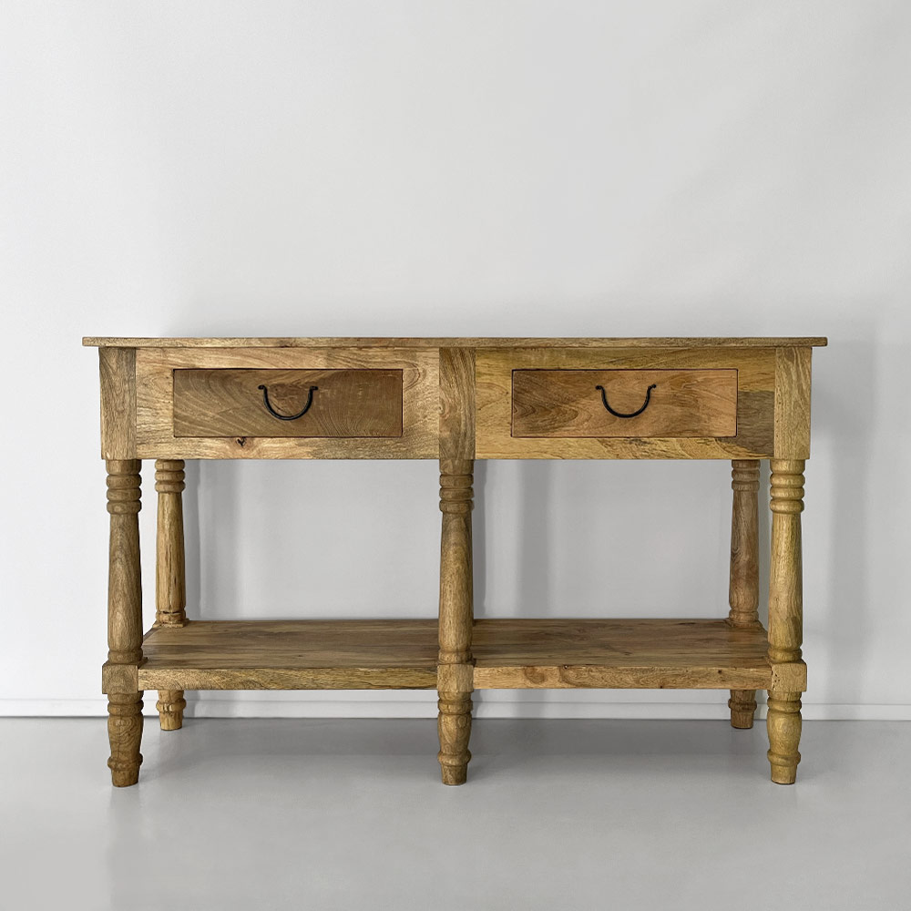 ASPRO 2 DRAWER CONSOLE, NATURAL 