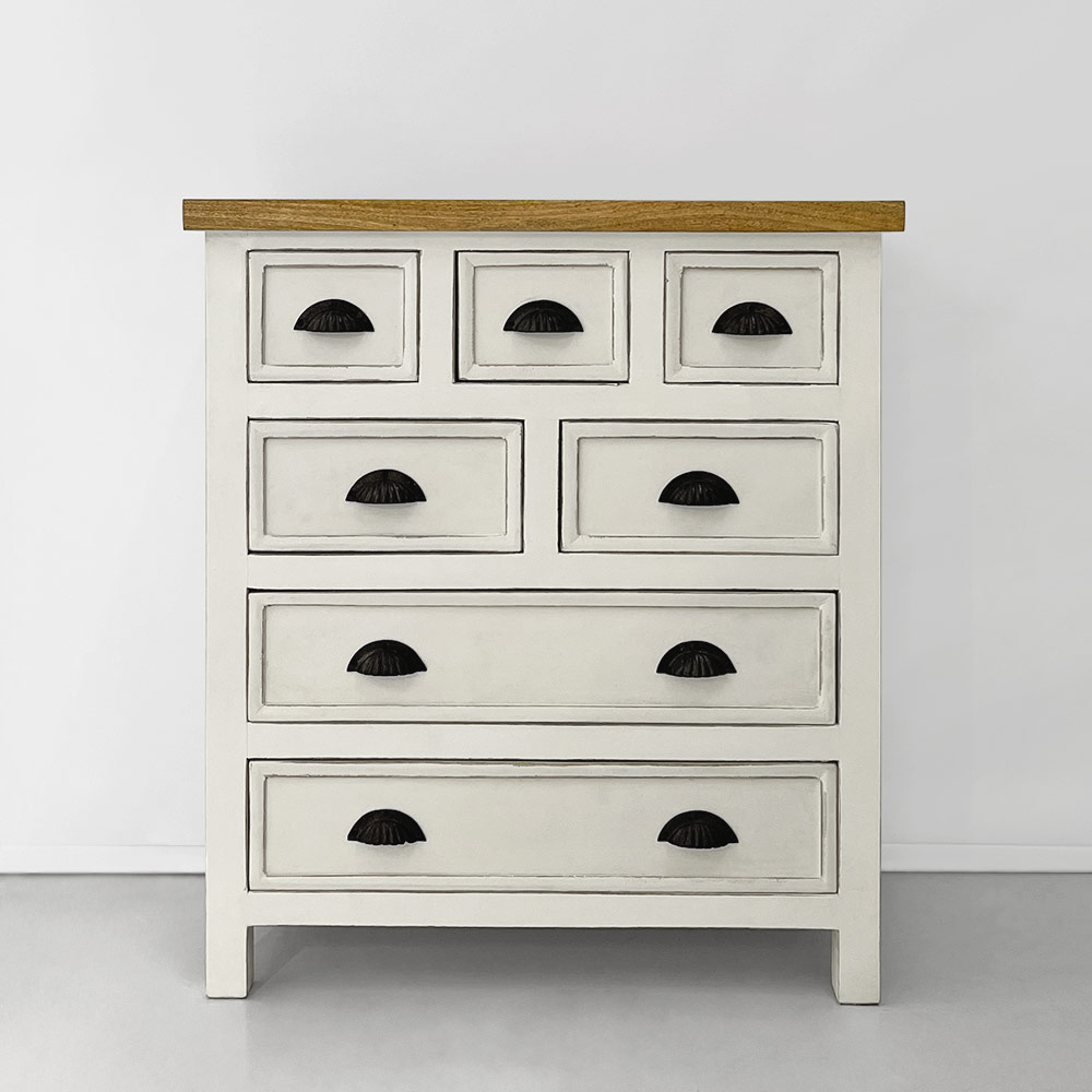 ASPRO 7 DRAWER CHEST, WHITE  