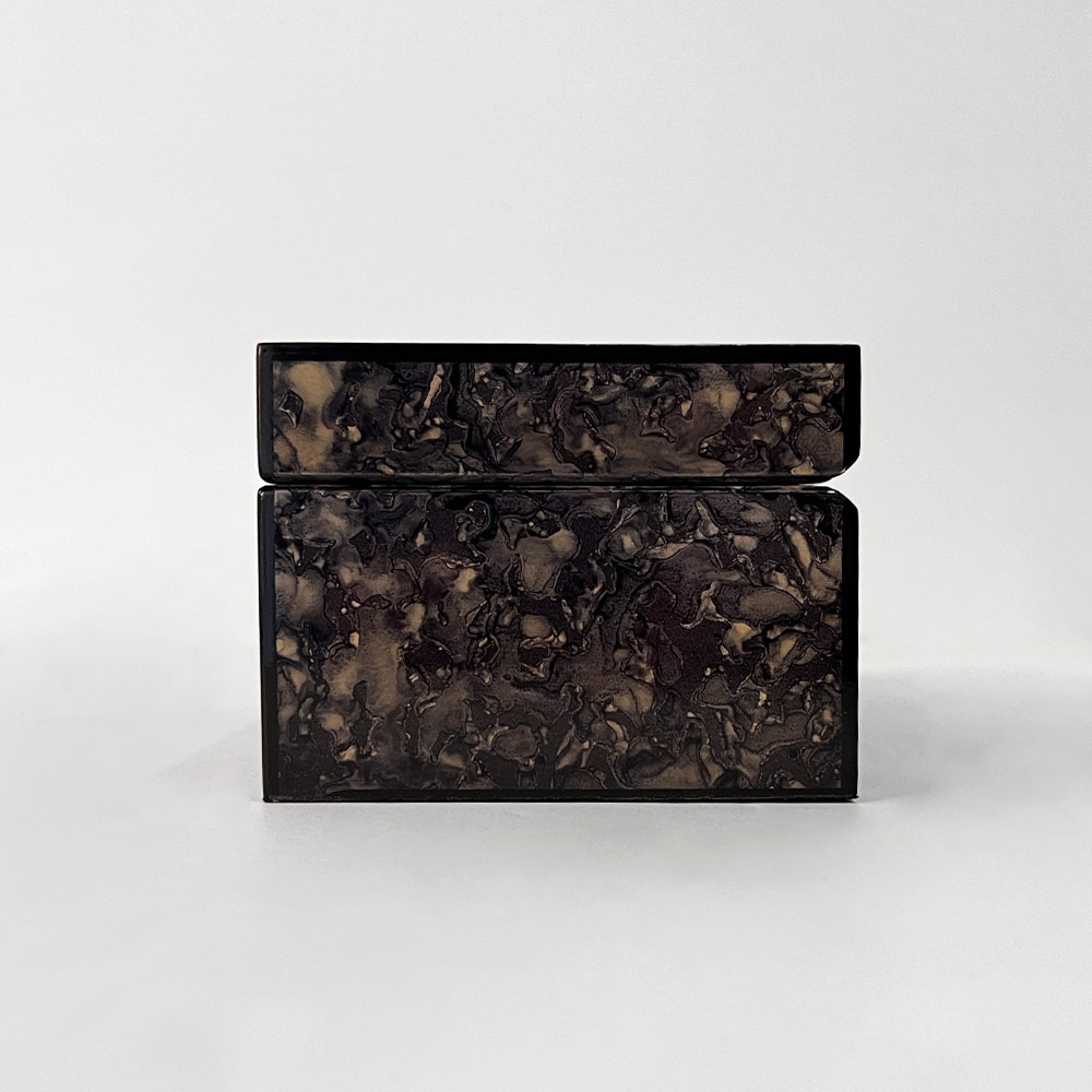 SOLA WATCH BOX, BLACK BURL 