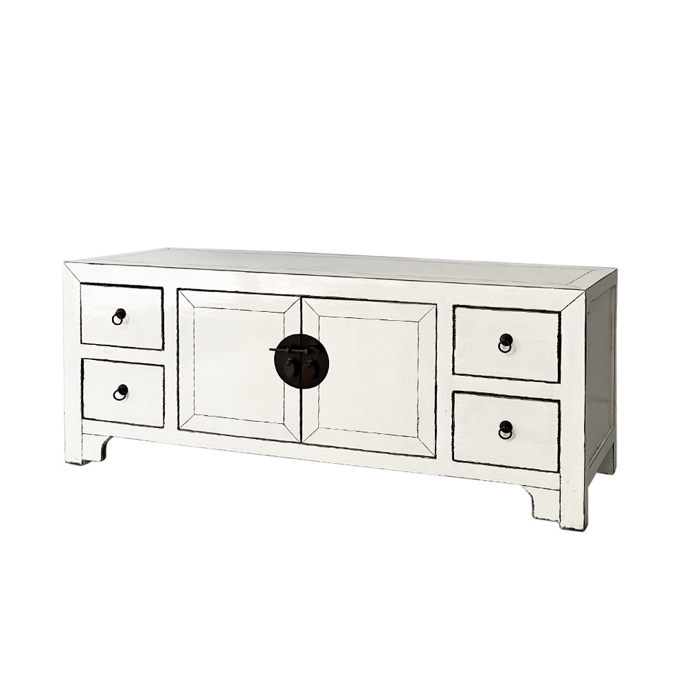 CHINA TV CONSOLE, WHITE