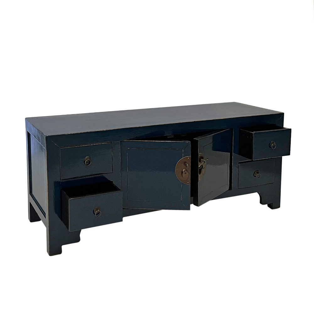 CHINA TV CONSOLE, DARK BLUE