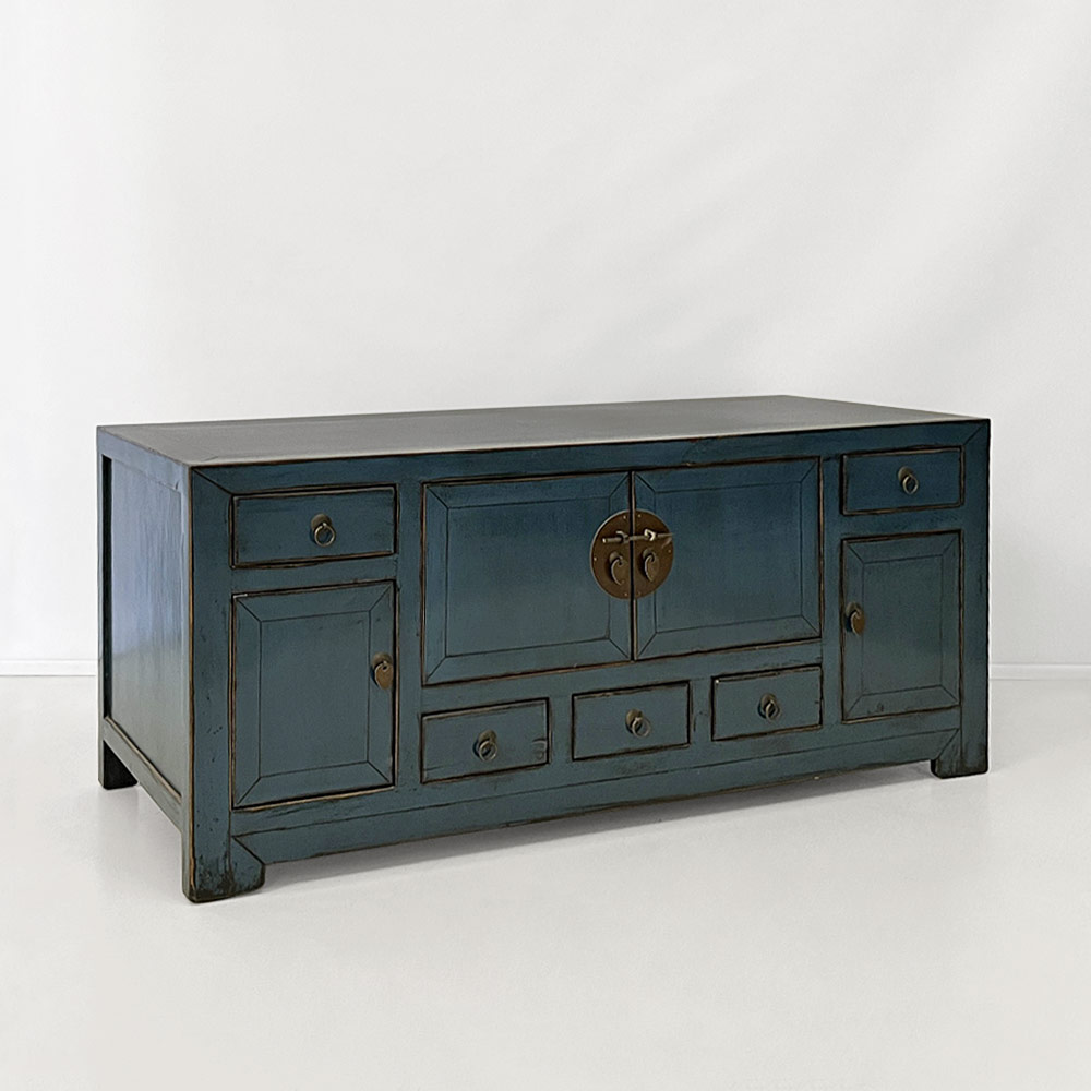 CHINA TV CONSOLE, DARK COBALT