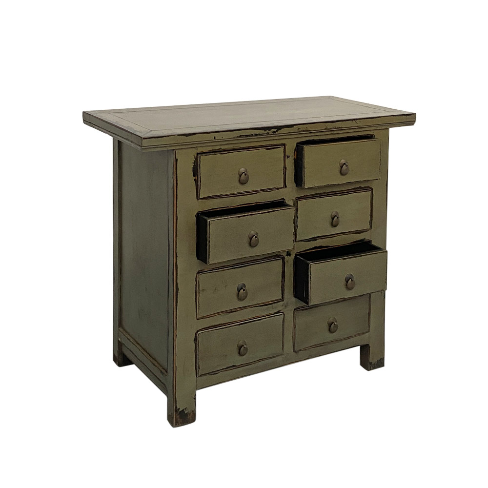 CHINA CHEST, OLIVE GREY