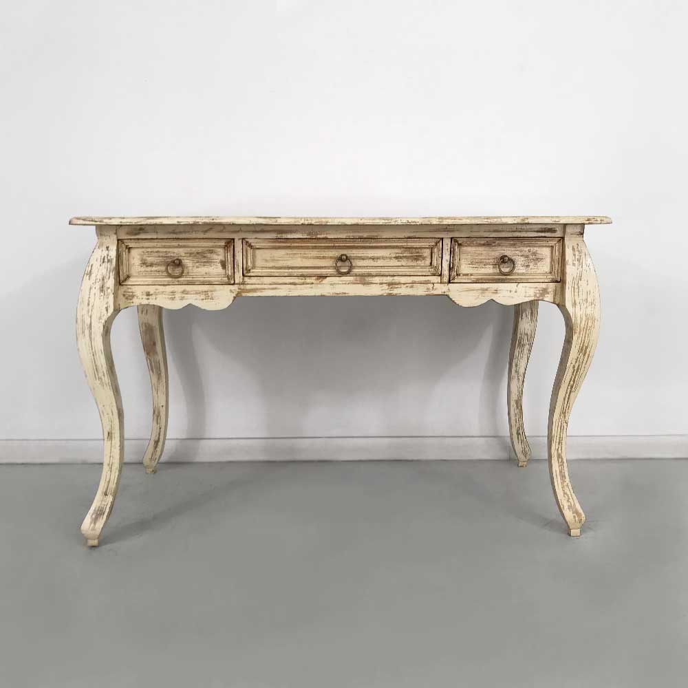 BAROQUE DESK, ANTIQUE WHITE 