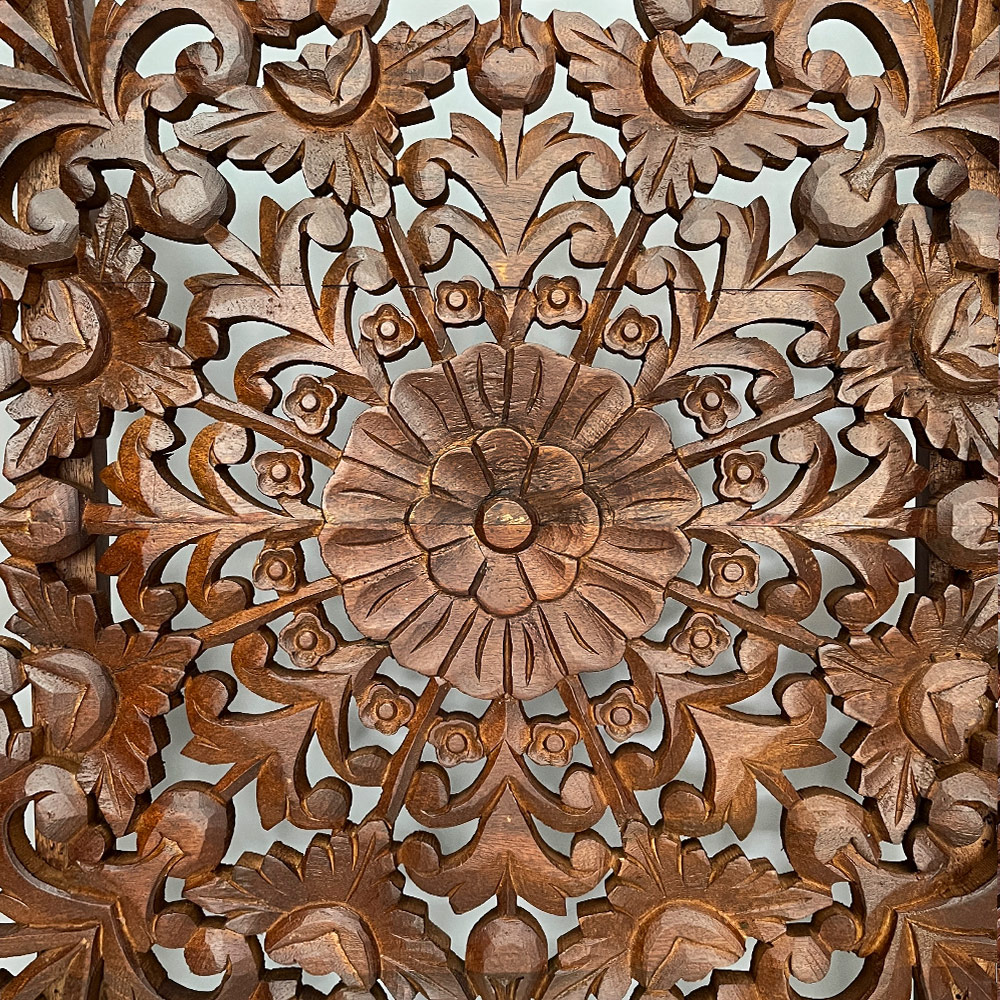 JALI CARVED PANEL, DARK FINISH