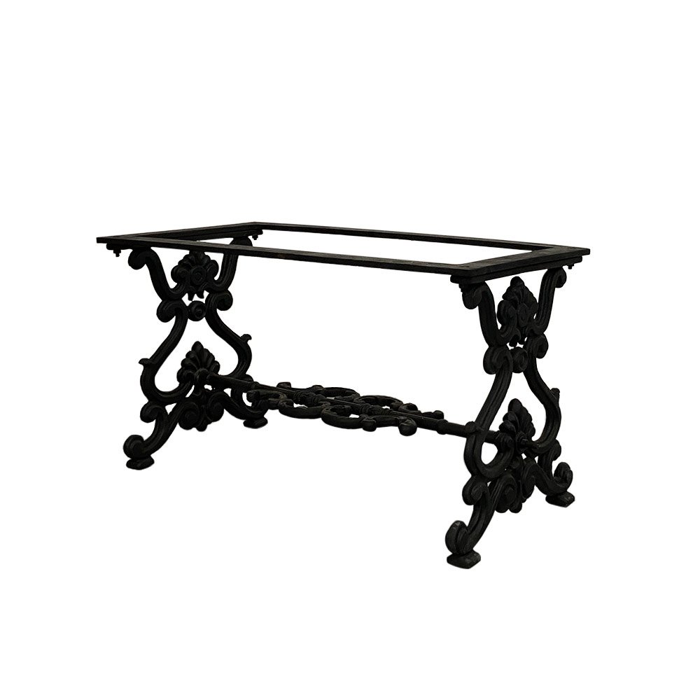  CAST IRON COFFEE TABLE, RECTANGULAR