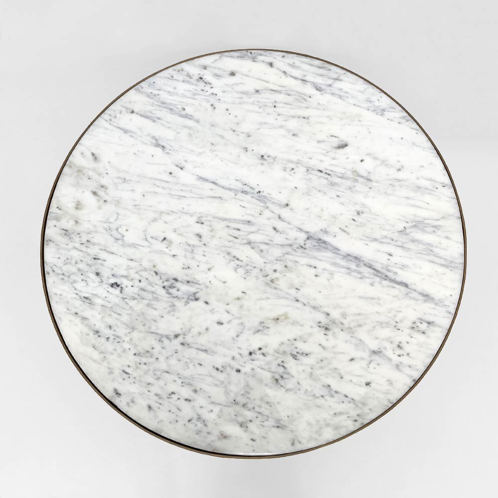 SPECTRE MARBLE TABLE, BRASS