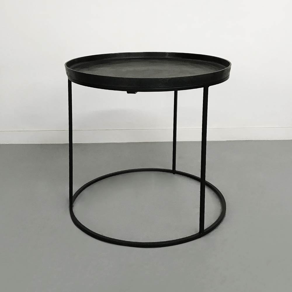 INDUSTRIAL SIDE TABLE, BLACK 