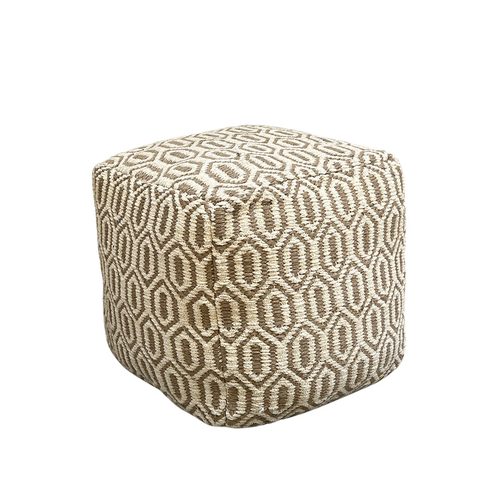 DIAMOND JUTE POUF