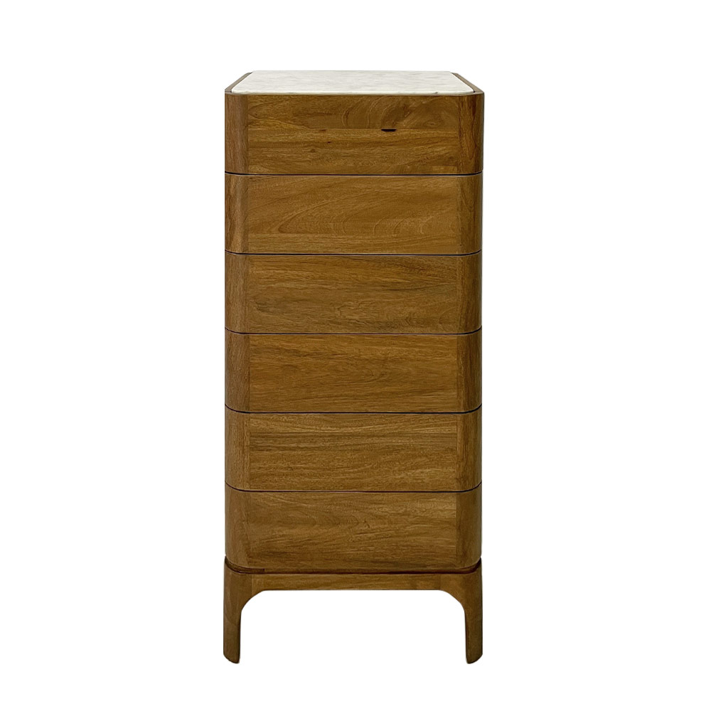 HENRIK CHEST DRAWERS, WHITE MARBLE TOP