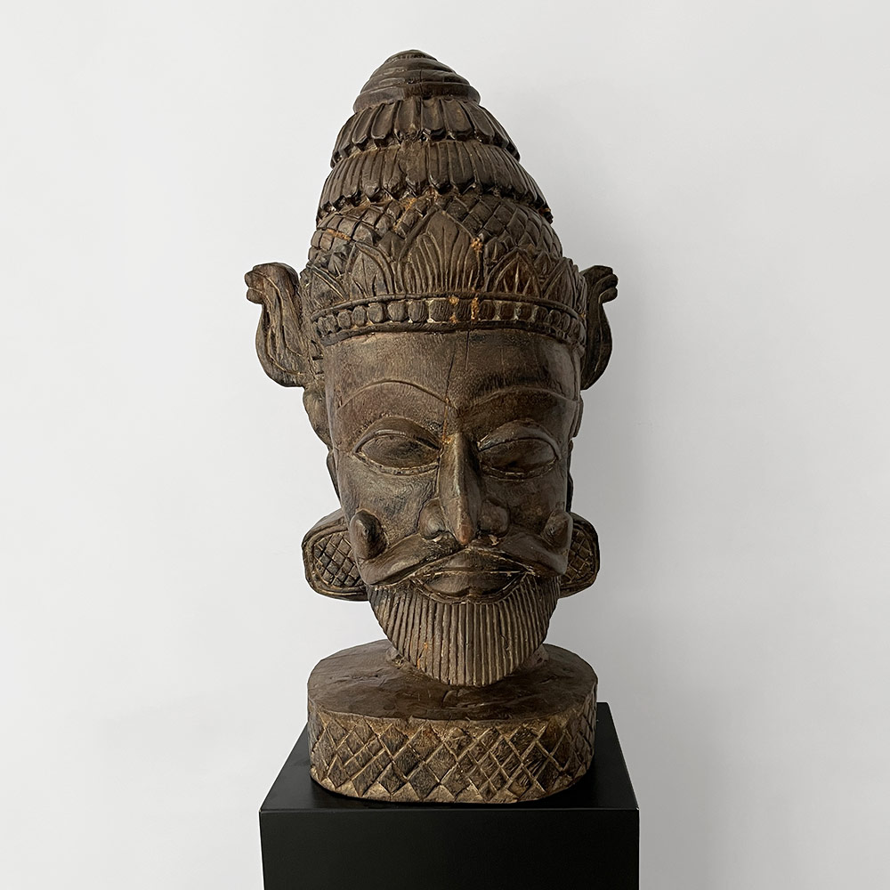 SHIVA HEAD, WOOD