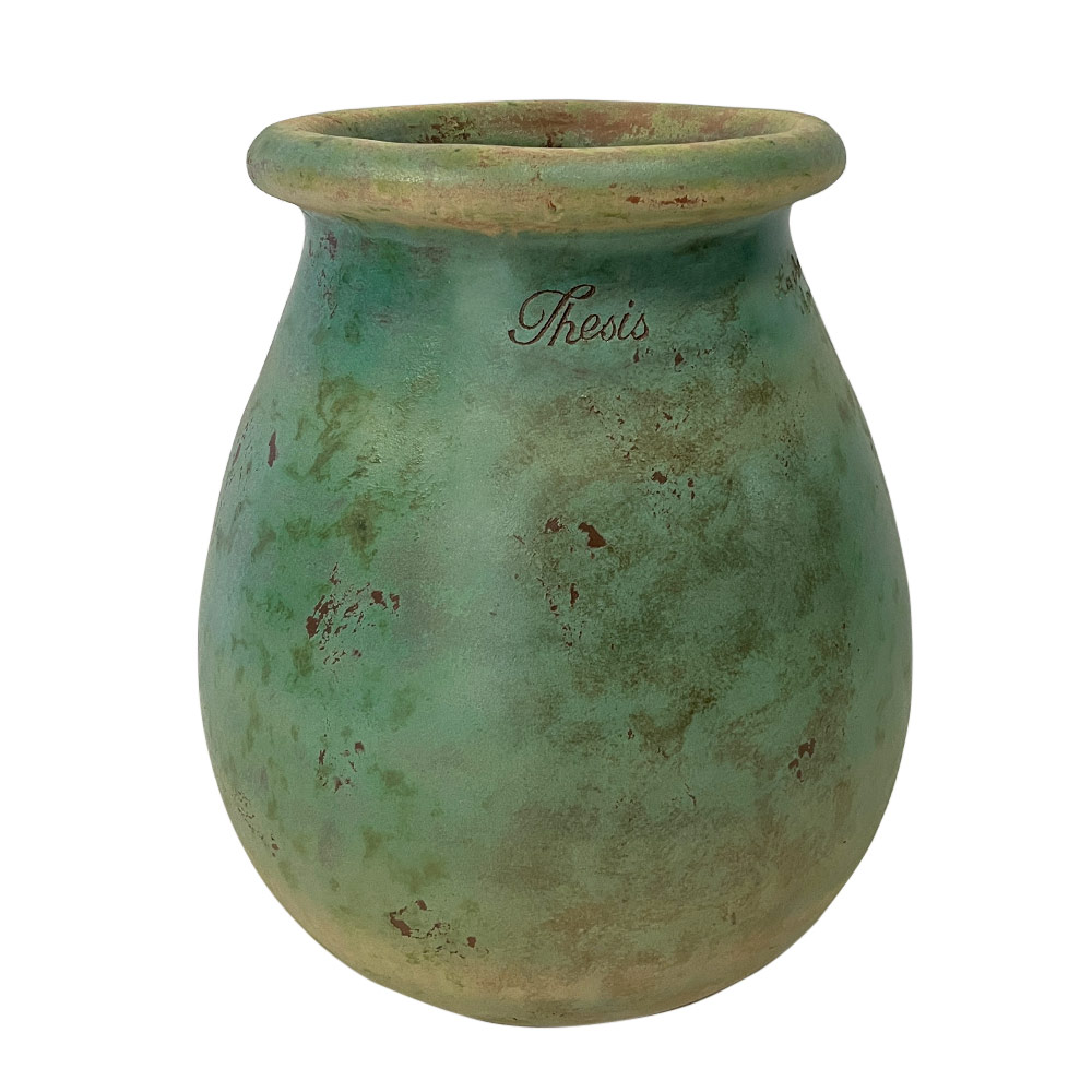 BIOT JAR, PATINA TURQ