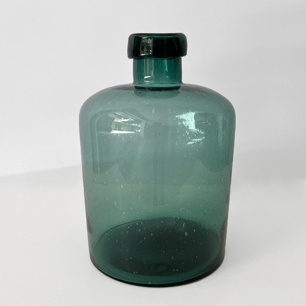 BOTTLE VASE, GREEN